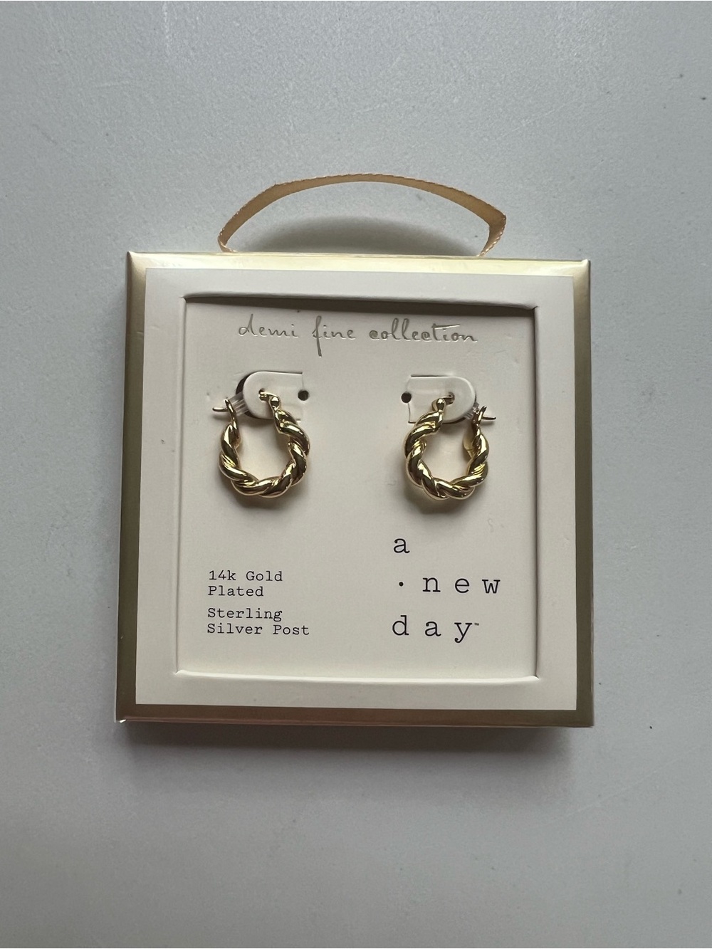 a new day Braided Hoop Earrings - Gold